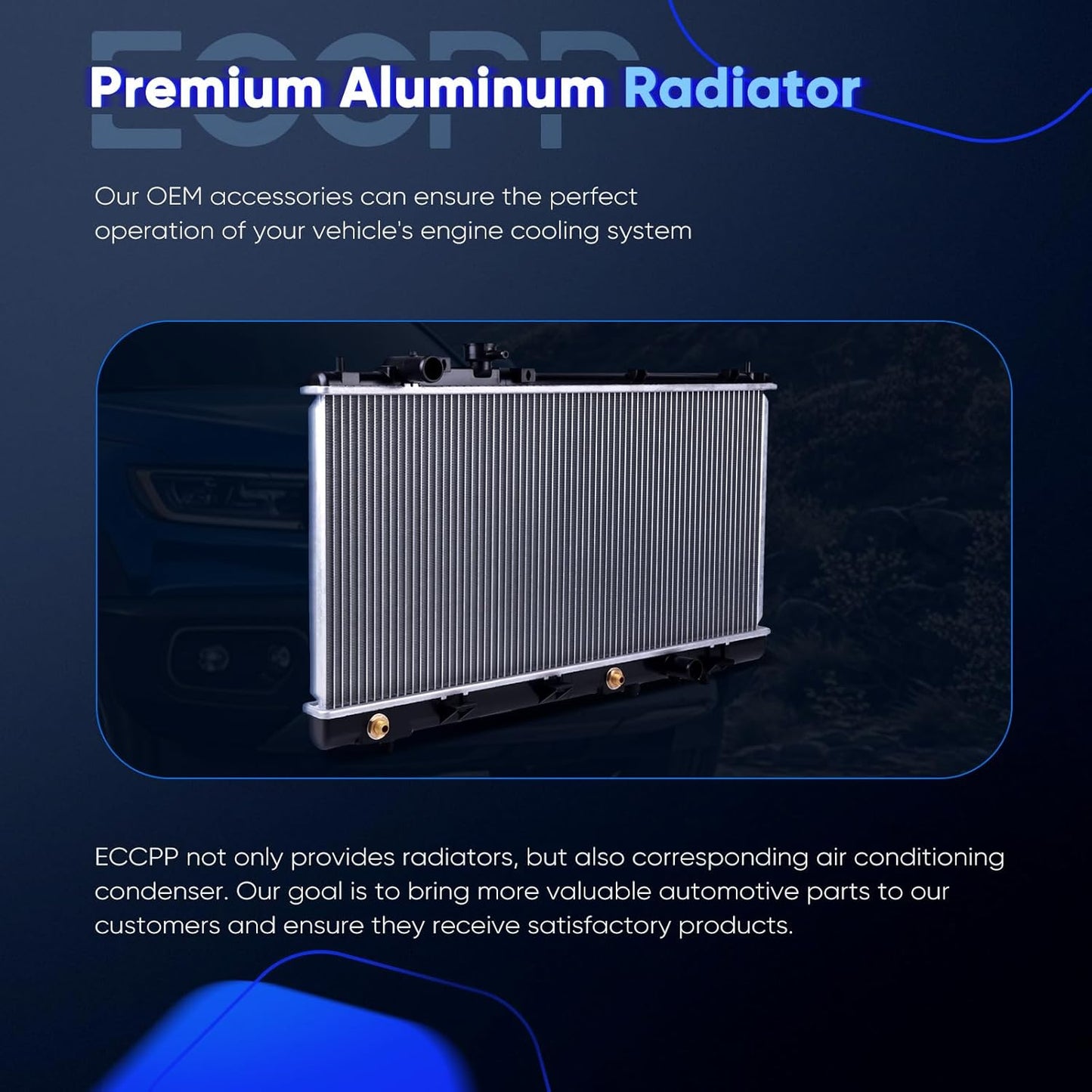 2303 Radiator for 1999-2003 Mazda Protege: 1.6L (1999-2000), 1.8L (2001-2003), 2.0L (2002-2003) & Protege5 2.0L