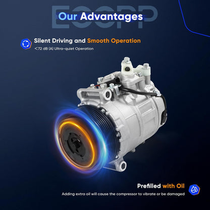 AC Compressor with Clutch for Mercedes-Benz G550 (5.5L, 2013-2015) & ML550 (4.7L, 2012-2014) – Fast Cooling