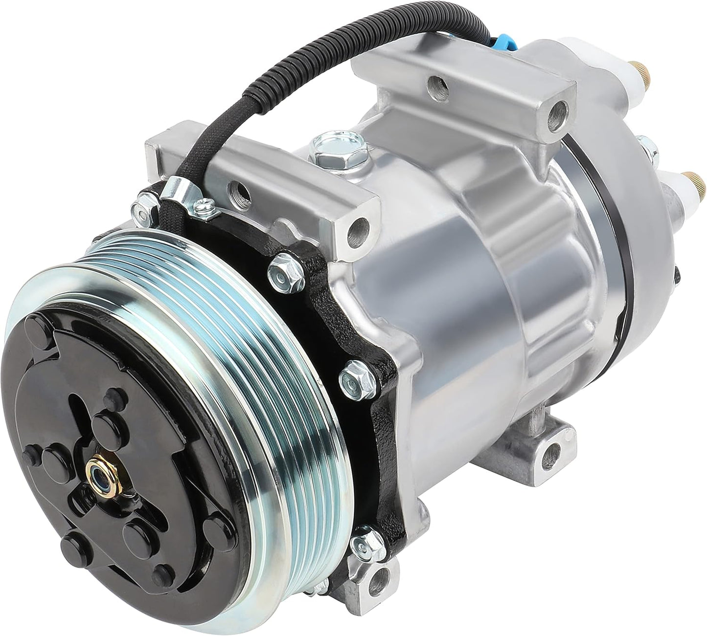 A/C Compressor with Clutch Fit for International 4200 4300 4400 4600 4700 4900 5000 7100 7400 7500 2002-2020 AC Compressor