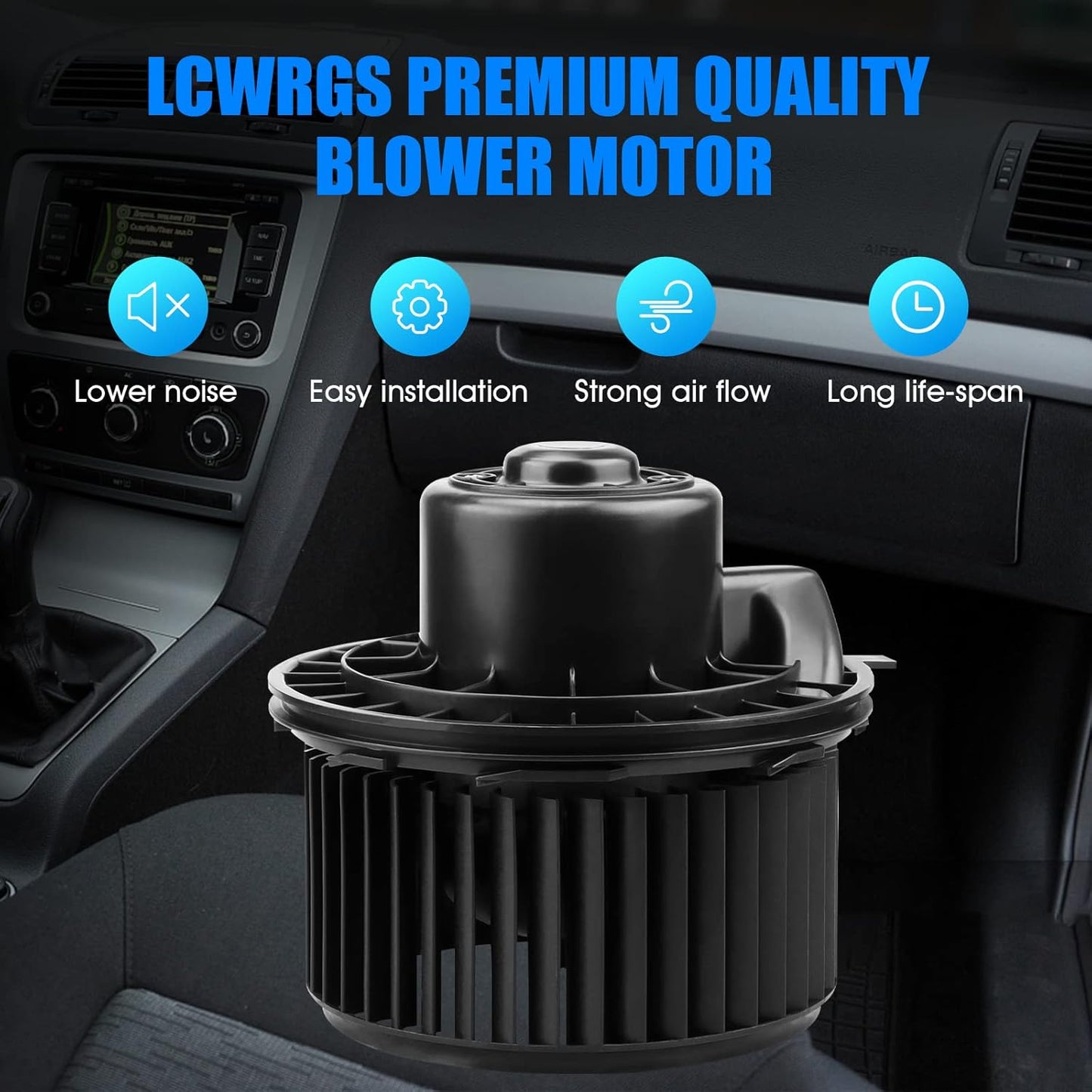 AC Blower Motor with Fan - Compatible with 2003-2006 Chevy Silverado 1500/2500, Suburban, Avalanche, GMC Sierra, Yukon, Cadillac Escalade - HVAC Heater Blower Motor Replaces #700191