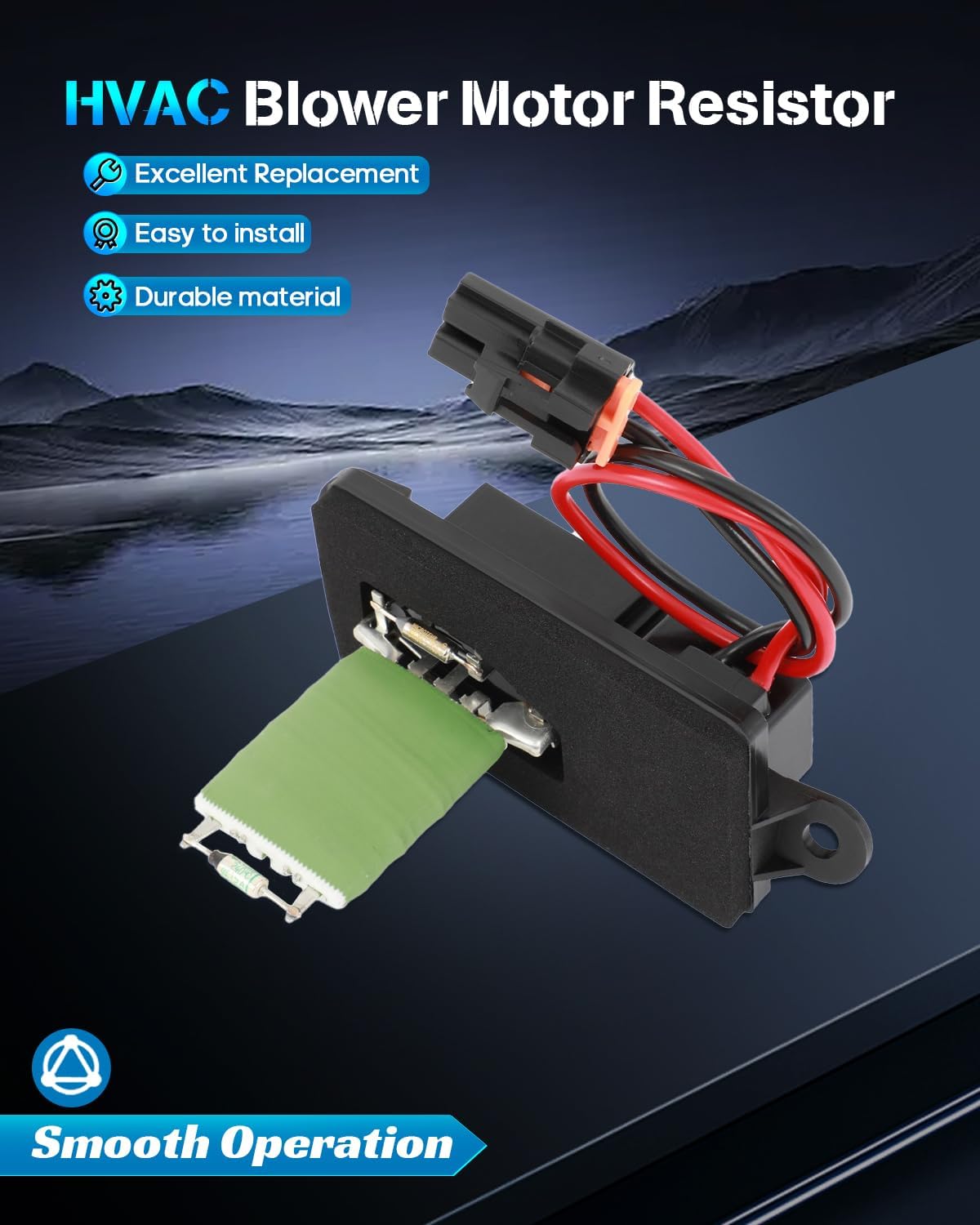 Heater Blower Motor Resistor & Regulator Compatible with 2002-2006 Cadillac Escalade, 1999-2007 GMC Sierra 1500, 2000-2006 Yukon XL 2500 | OE #89019089, 1581087, 89018597, RU-371, 15862656