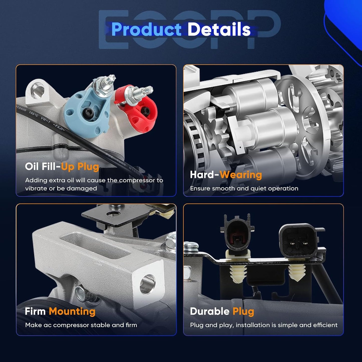 A/C Compressor with Clutch – Compatible with Volvo S60 2.5L (2012-2016) & S80 3.0L (2012-2015)