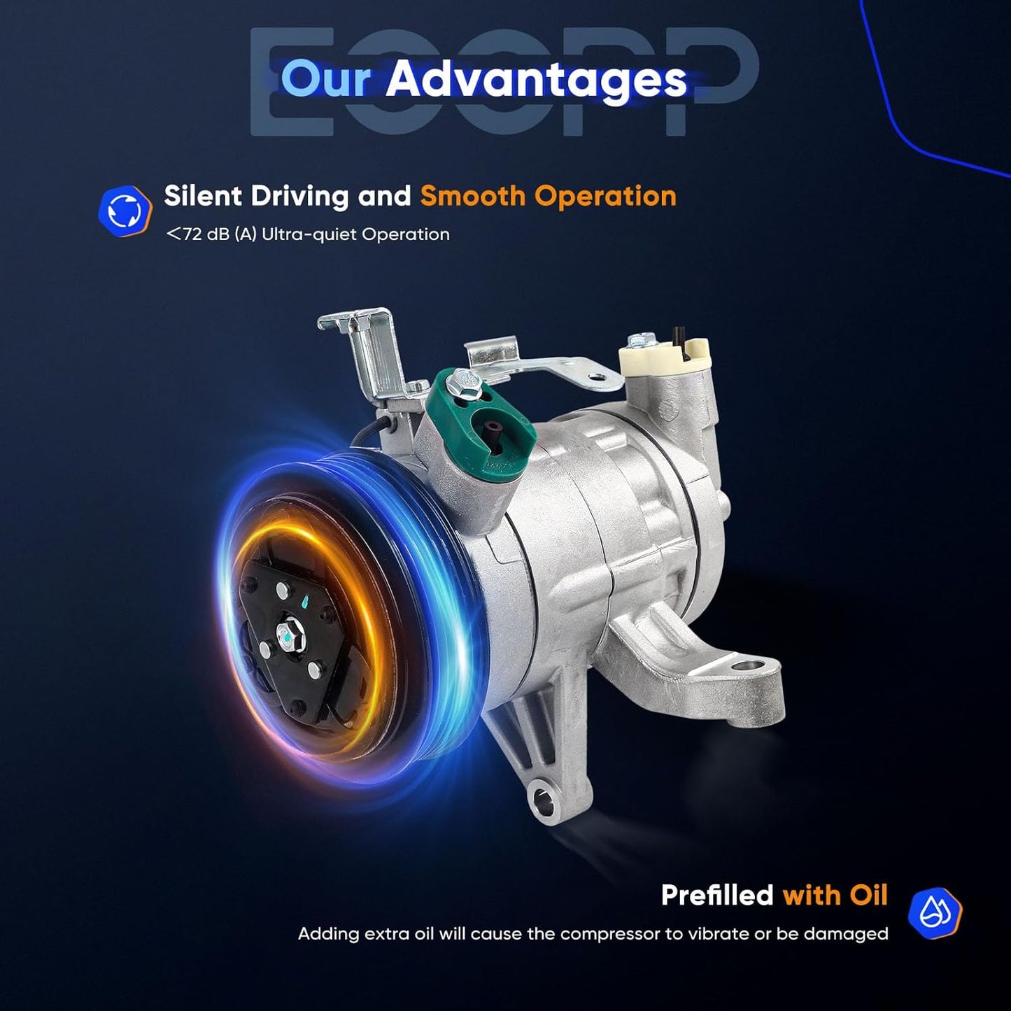 A/C Compressor with Clutch – Compatible with Subaru Impreza 2.0L (2012-2016) & Forester 2.0L (2014-2018)