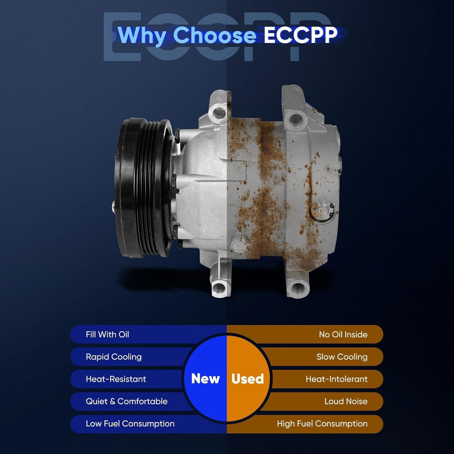 AC Compressor with Clutch – Compatible with Chevrolet Corvette 5.7L (1997-2004)