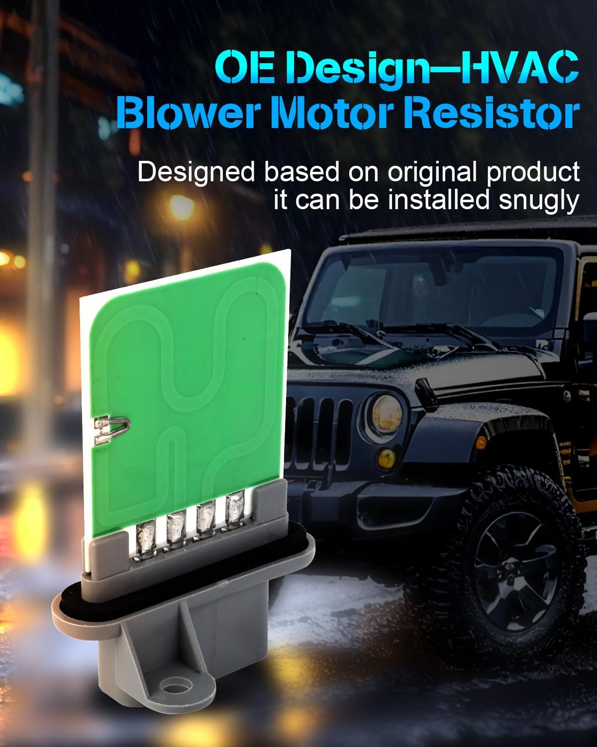 AC Blower Motor Resistor Compatible with 1995-2005 Chevy Cavalier & Pontiac Sunfire – HVAC Heater Blower Resistor Control Module (Replaces RU44, 973-281, 973-002, 973281, 973002, 3A1029, 52476725)