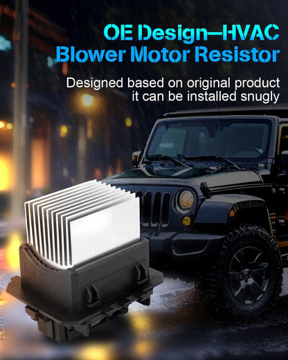 AC Blower Motor Resistor Compatible with Mini Cooper 2010-2015, Countryman 2011-2016, Paceman 2013-2016 – 6-Pin HVAC Heater Blower Resistor (RU948, 64119240713, 64113422662, 64113453935)
