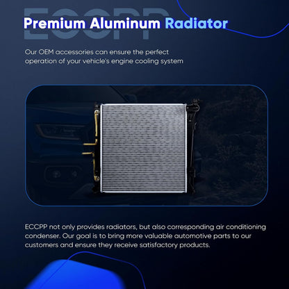 13189 Engine Coolant Radiator Compatible with 2011-2014 Hyundai Sonata 2.0L & 2011-2015 Kia Optima 2.0L – Replaces CU13189, 221-9255, 253103Q600, 253103S700 – Aluminum Radiator