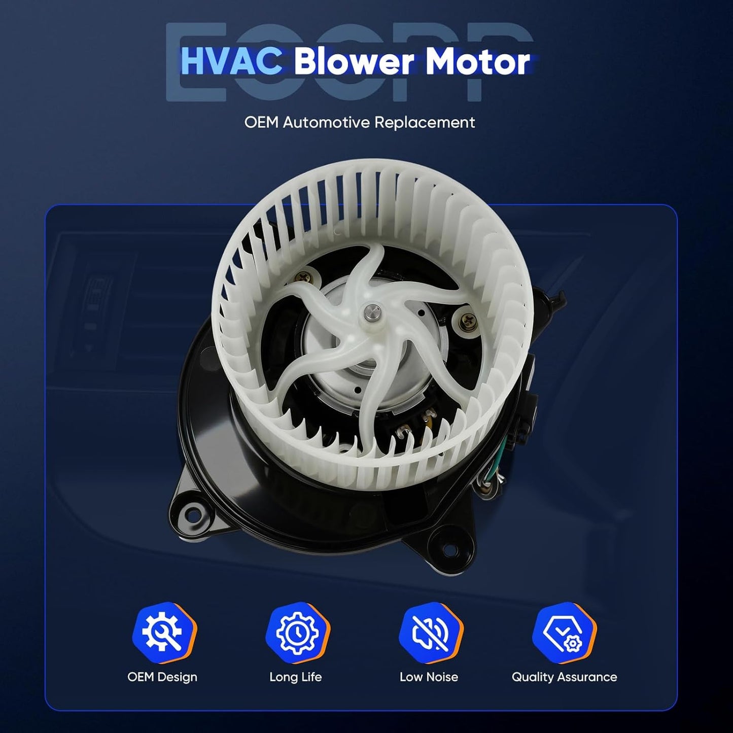 700124 HVAC Blower Motor with Fan Cage – Compatible with 2001–2005 Chrysler PT Cruiser, Replaces 5017666AB
