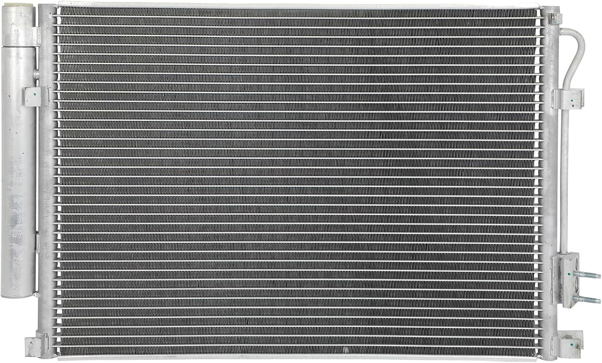 AC Condenser Compatible with 2012-2017 Hyundai Accent GL/GLS/L Sedan 4-Door, Radiator Cooling Fan Assembly, Replacement 4438, 976061W000, 976061W001 - KUDUPARTS