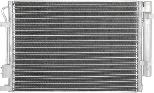 AC Condenser Compatible with 2012-2017 Hyundai Accent GL/GLS/L Sedan 4-Door, Radiator Cooling Fan Assembly, Replacement 4438, 976061W000, 976061W001 - KUDUPARTS
