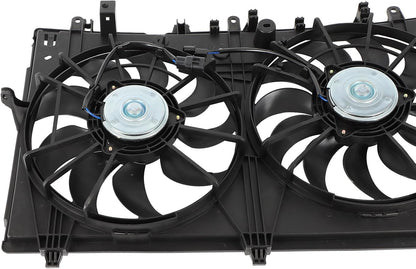Air Conditioning A/C Condenser & Cooling Fan Assembly Compatible with 2018-2020 Mitsubishi Eclipse Cross – Replaces MI3115157, 1355A449PFM, 1355A449