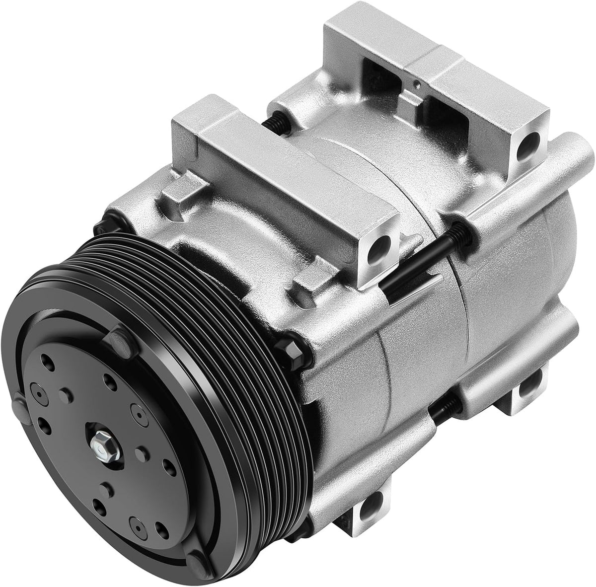 Ford Bronco, E-150/250/350 Econoline, F-150/250/350, F59, Windstar & Lincoln Continental AC Compressor with Clutch (1990-1998) - KUDUPARTS