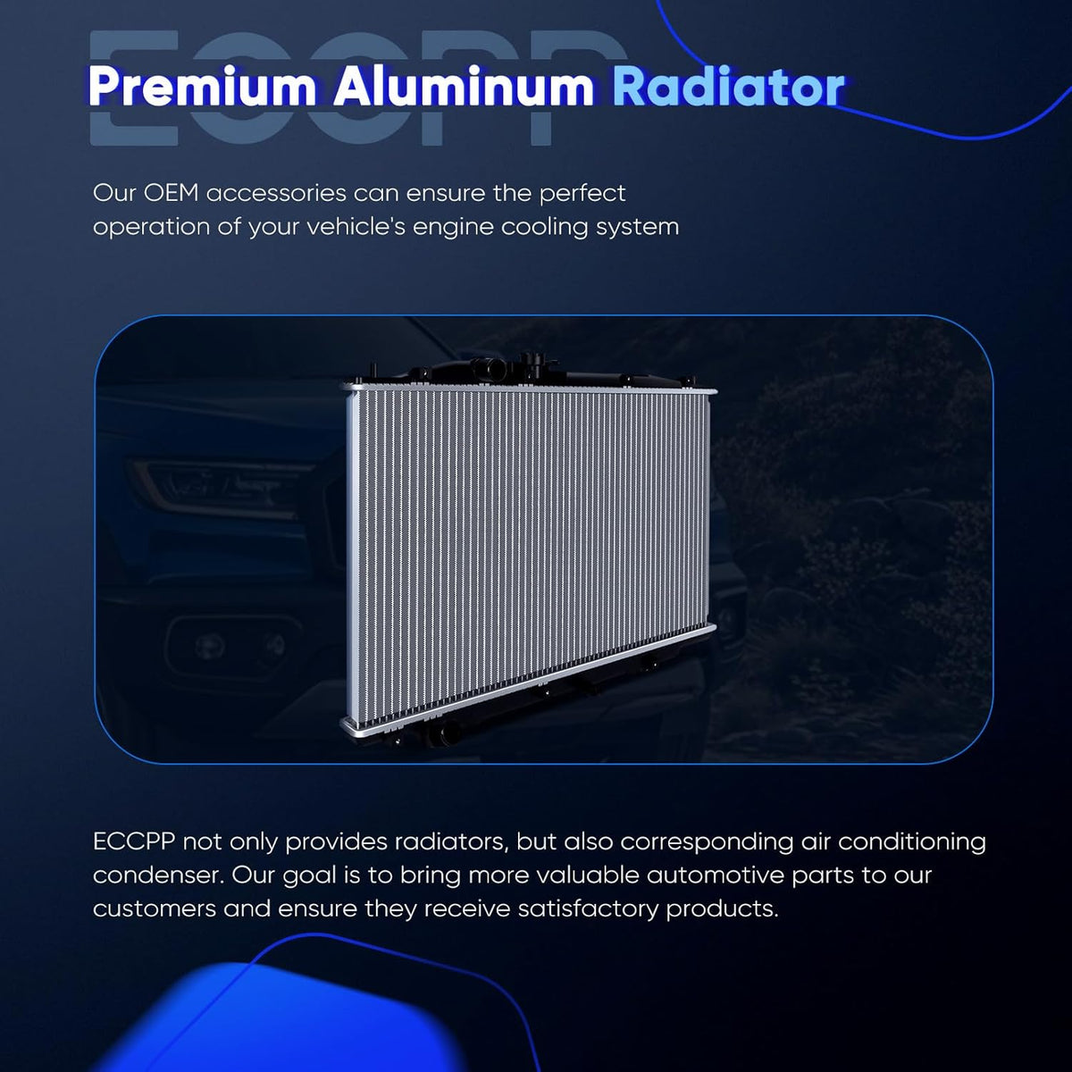2004-2006 Acura TL Engine Coolant Radiator - Aluminum Replacement (Compatible with CU2773, 19010RDAA51, 19010RDAA52, RK1097) - KUDUPARTS