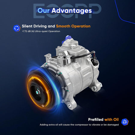 BMW X3 X4 2.0L A/C Compressor with Clutch | Fast Cooling | 2013-2017 - KUDUPARTS