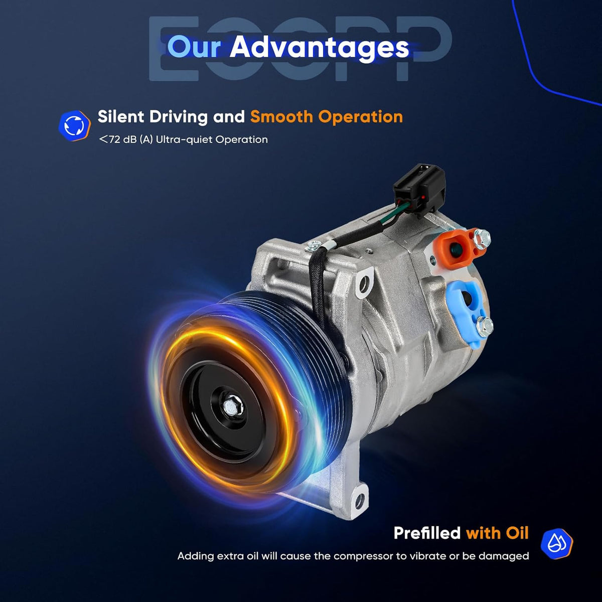 A/C Compressor with Clutch – Compatible with Cadillac CTS 2005-2007 (2.8L, 3.6L) - KUDUPARTS