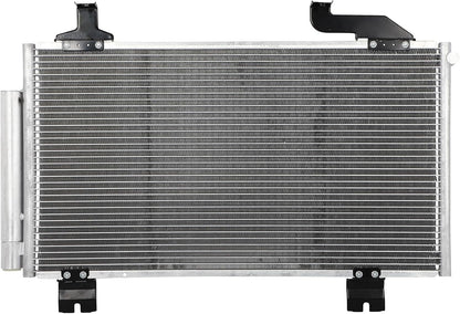 AC Condenser Compatible with 2009-2014 Acura TSX V6 Sedan & 2013-2014 TSX V6 Tech Sedan 4-Door – Radiator Cooling Fan Assembly Replacement (3767, 80100TL2A01, AC3030125)