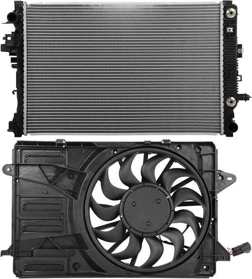Radiator Cooling Fan Assembly 13574 | 624090 Replacement for 2016-2018 Chevrolet Malibu 1.5L - KUDUPARTS