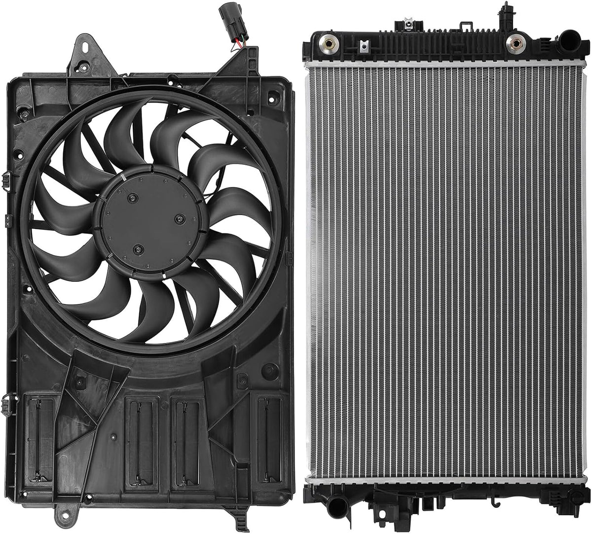 Radiator Cooling Fan Assembly 13574 | 624090 Replacement for 2016-2018 Chevrolet Malibu 1.5L - KUDUPARTS