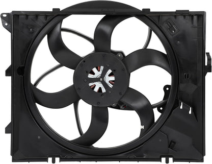 Radiator Cooling Fan Assembly Compatible with 2008-2013 128i, 2006 325i/325xi, 2007-2013 328i – Replaces 622980, 622990, 2811867, 6010025, 76281, 76291