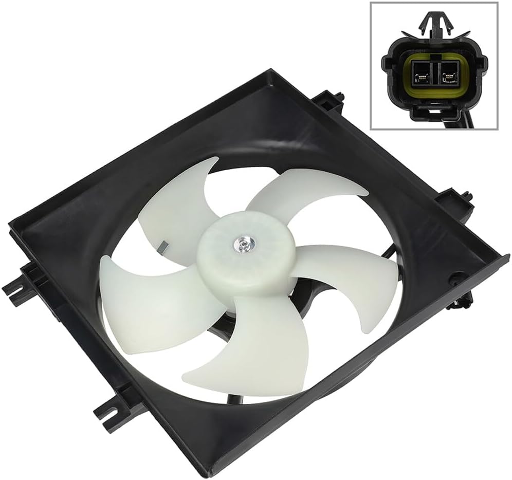 A/C Condenser Cooling Fan Assembly Compatible with 2009-2013 Subaru Forester & 2008-2011 Impreza