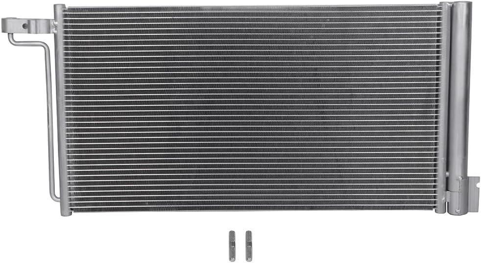 AC Condenser Compatible with 2015-2018 Ford Focus SE/Titanium Hatchback & Sedan 4-Door, Radiator Cooling Fan Assembly, Replacement 4914, 940765, F1FZ19712A, 1857751, F1F119710CA - KUDUPARTS