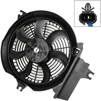 Radiator Cooling Fan Assembly Compatible with Hyundai Santa Fe 2001-2006 – Replaces 674-59593, 321-55010-200, HY3113109, 9773026200, 9773026150, 9778626200, 9773726000, 9773526101, 610610