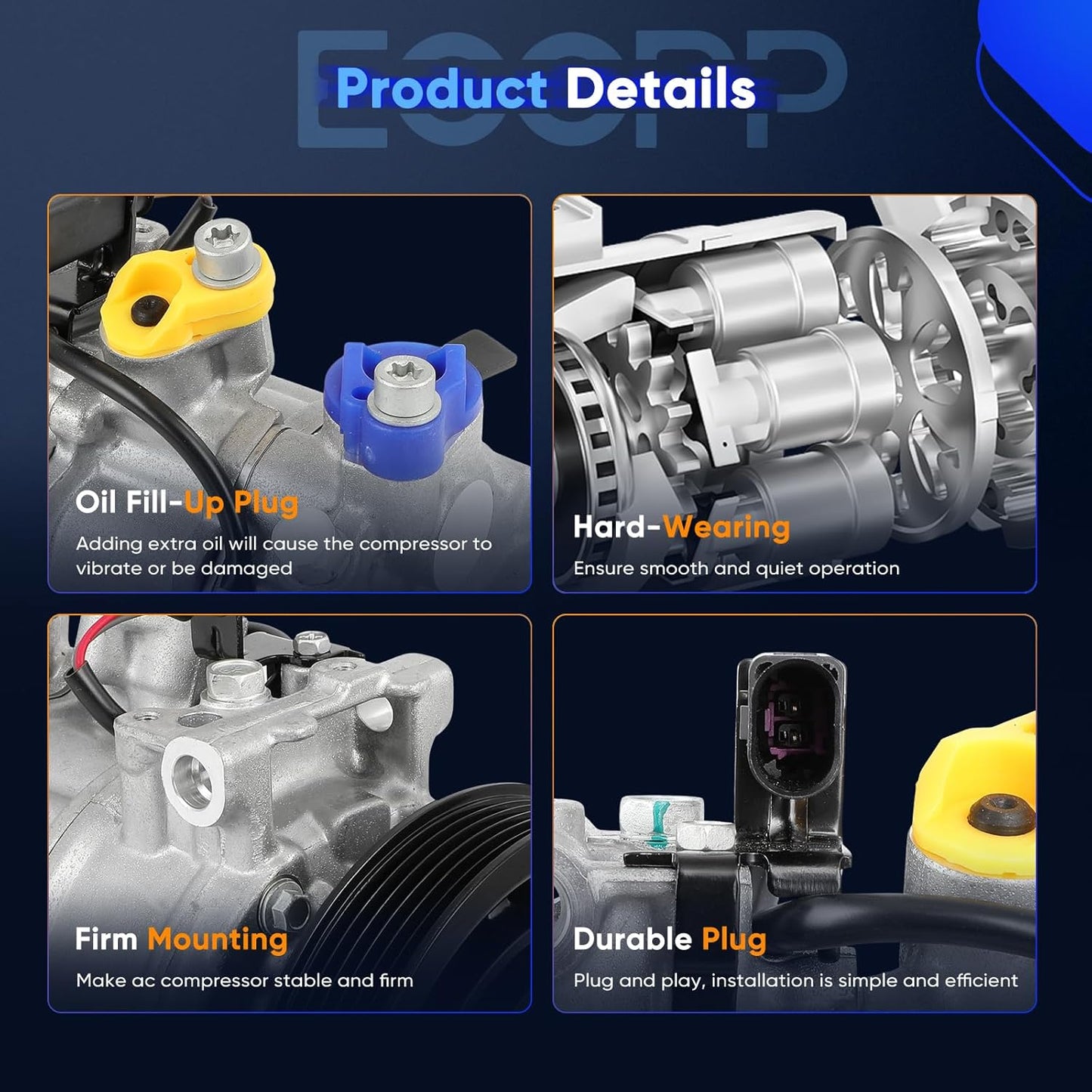 2013-2017 Audi Q5 3.0L AC Compressor with Clutch – Fast Cooling
