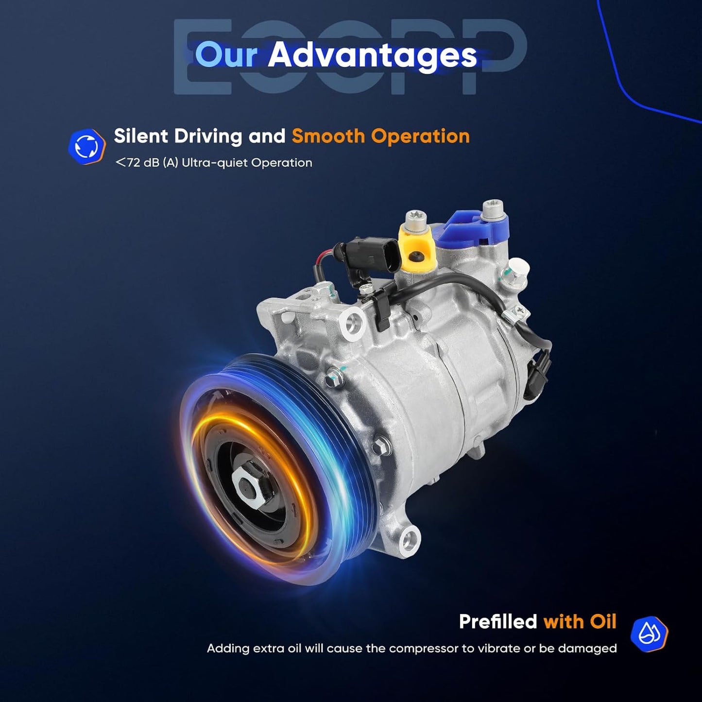 2013-2017 Audi Q5 3.0L AC Compressor with Clutch – Fast Cooling