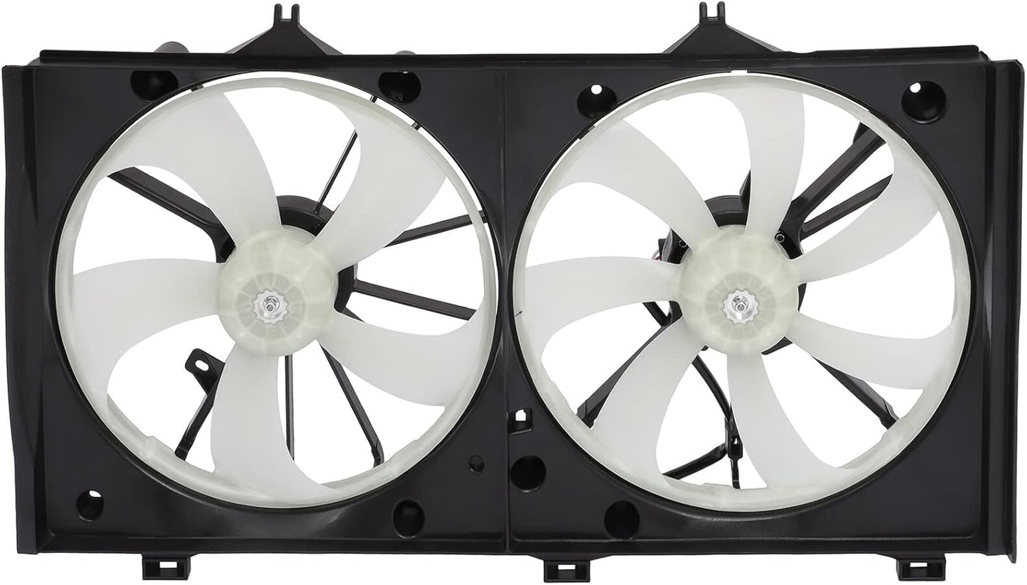 Dual Radiator Cooling Fan Assembly Compatible with 2007-2011 Toyota Camry