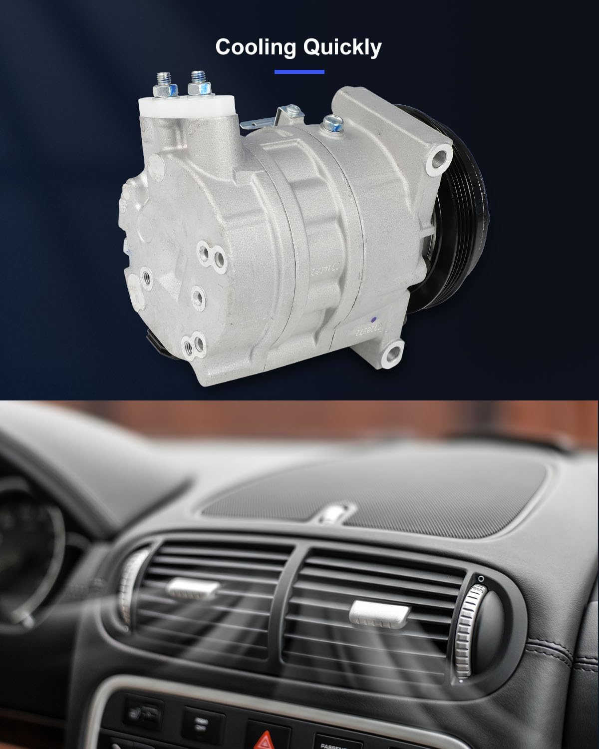 AC Compressor with Clutch – Compatible with INFINITI FX35, G35 3.5L (2003-2008)