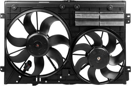 Radiator Cooling Fan Assembly Compatible with 2006-2013 Audi A3/Quattro, 2008-2009 TT, 2008-2015 Quattro, 2013 TT RS Quattro – Replaces 620-805, 17117510617 - KUDUPARTS