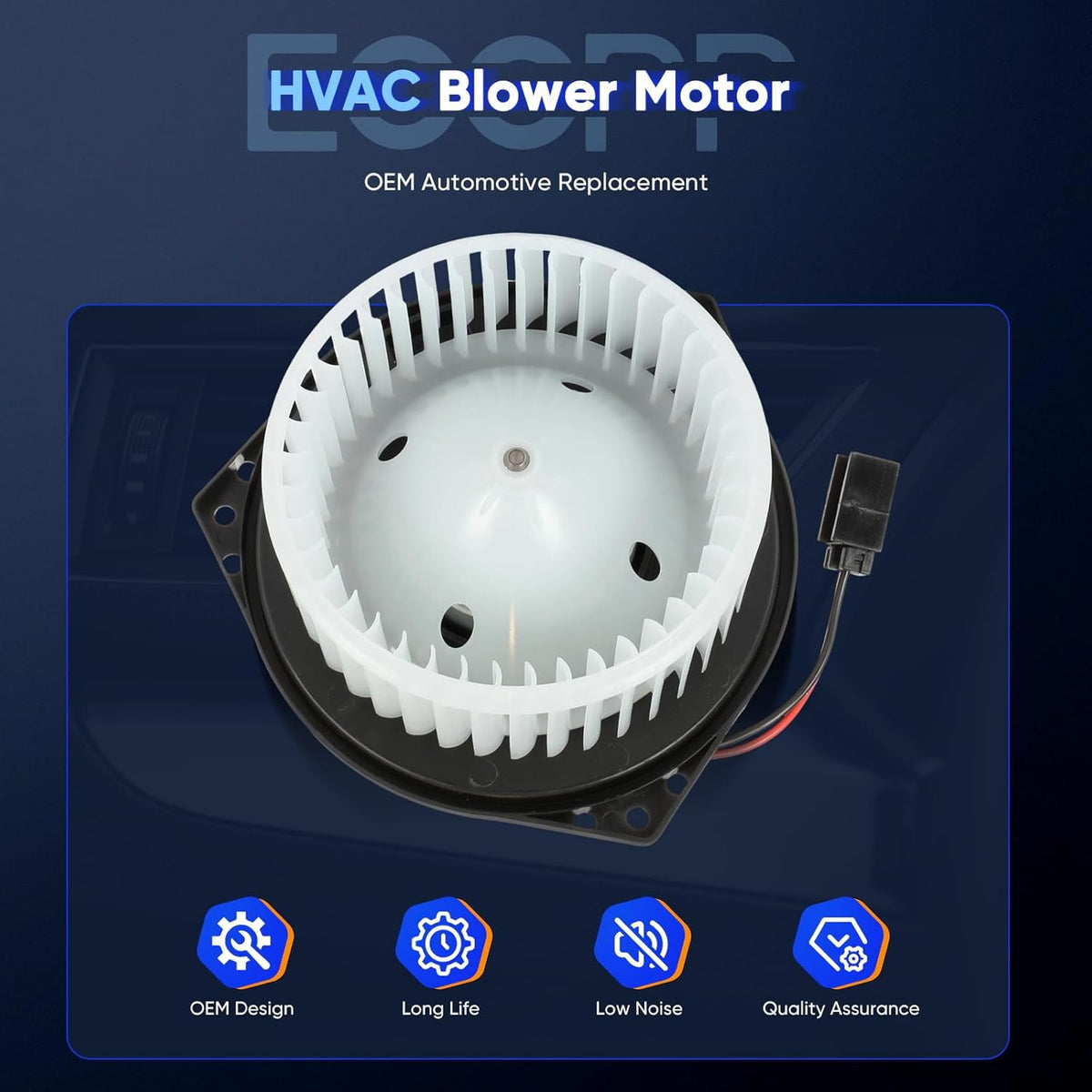 Blower Motor Compatible with 2012-2021 Nissan NV1500, NV2500, NV3500 & 2016-2019 Titan XD – HVAC Replacement 700314, 27220-1PA0A, 272201PA1B, PM4059, 75012 - KUDUPARTS
