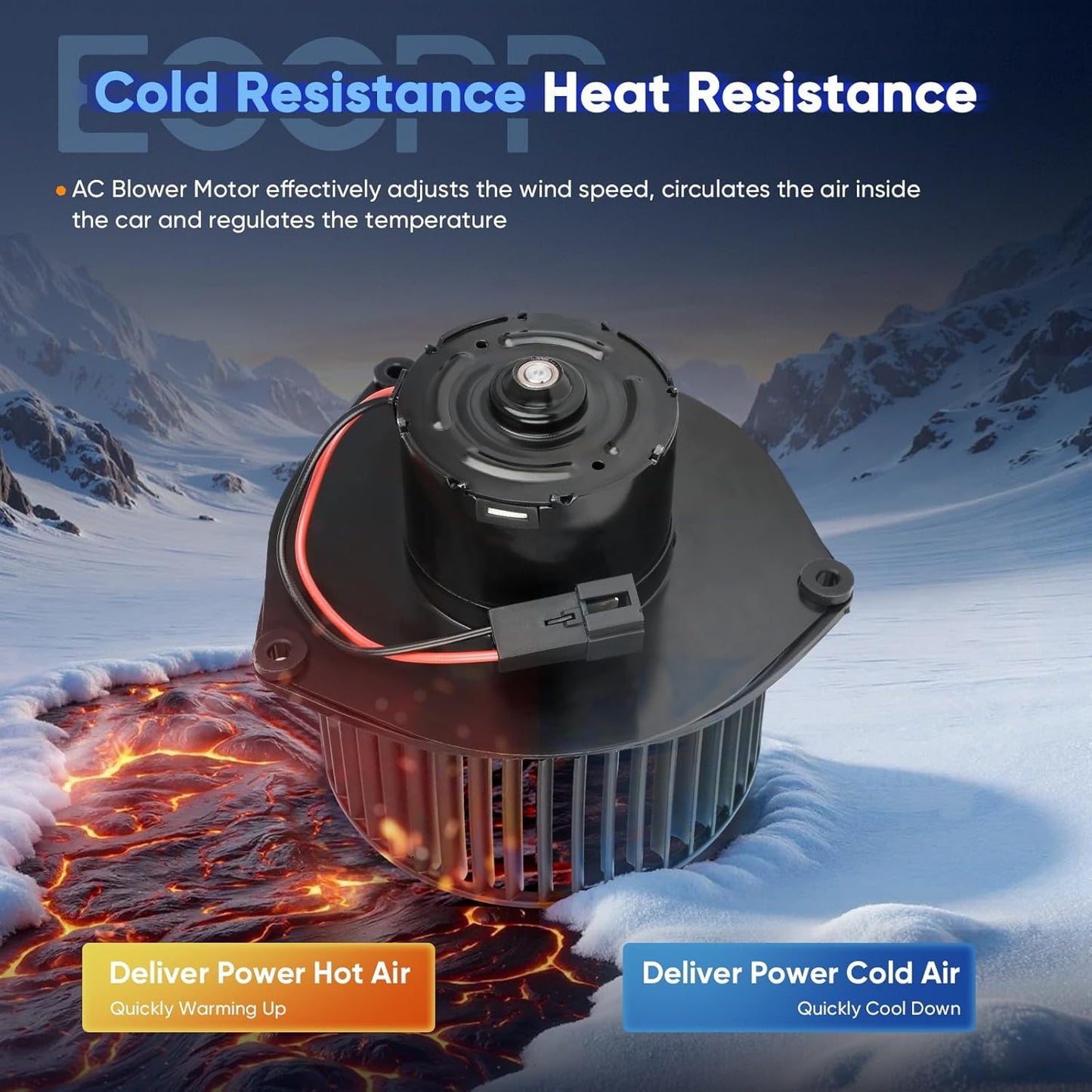 Dodge HVAC Heater Blower Motor 700102 – Compatible with 1995-2003 Ram 1500 Van, 1996-2003 Ram 2500/3500 Van – AC Blower Motor Assembly Replaces 5015869AA, PM284