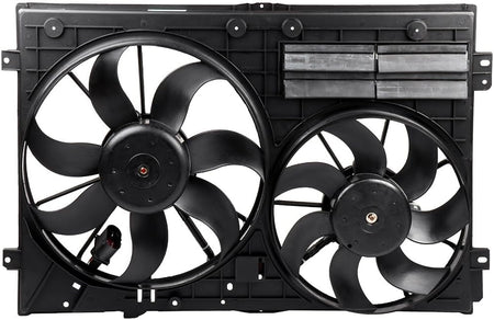 620-805 Cooling Fan + 3889 Condenser Replacement for 2012-2014 Volkswagen Beetle & 2011-2013 Volkswagen Jetta - KUDUPARTS