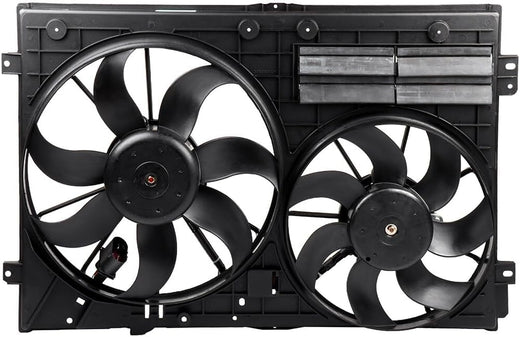 620-805 Cooling Fan + 3889 Condenser Replacement for 2012-2014 Volkswagen Beetle & 2011-2013 Volkswagen Jetta - KUDUPARTS