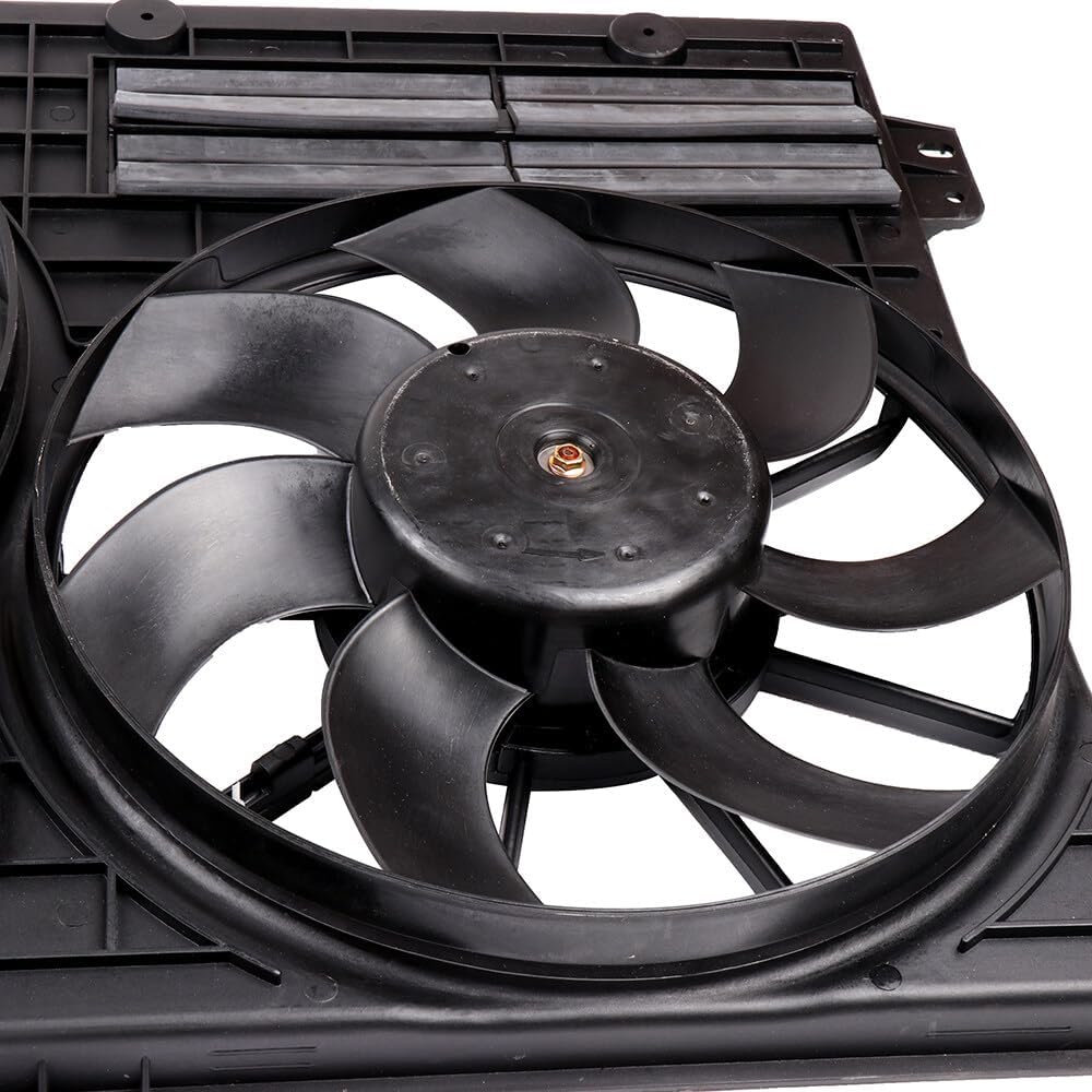 620-805 Cooling Fan + 3889 Condenser Replacement for 2012-2014 Volkswagen Beetle & 2011-2013 Volkswagen Jetta - KUDUPARTS
