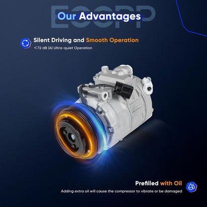 AC Compressor with Clutch 2005-2011 Fit for Cadillac STS 3.6L Air Conditioning Compressor