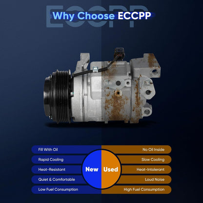 AC Compressor with Clutch – Compatible with Cadillac CTS 2010-2014 3.0L 3.6L