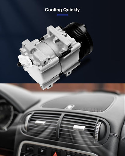 AC Compressor with Clutch – Compatible with Ford Escort & Mercury Tracer (1992–2002)