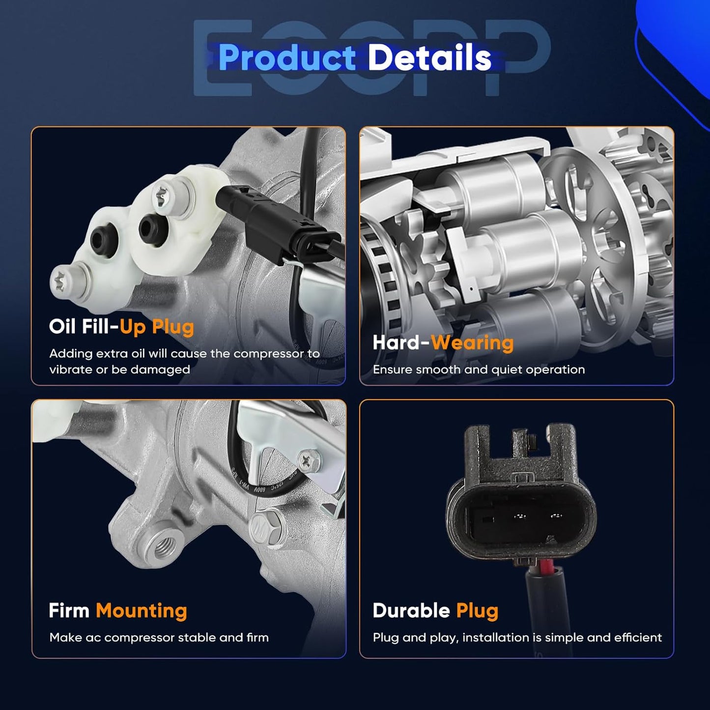 A/C Compressor with Clutch – Compatible with BMW 340i 440i 3.0L (2016-2020) & Mini Cooper 1.5L 2.0L (2017-2019)