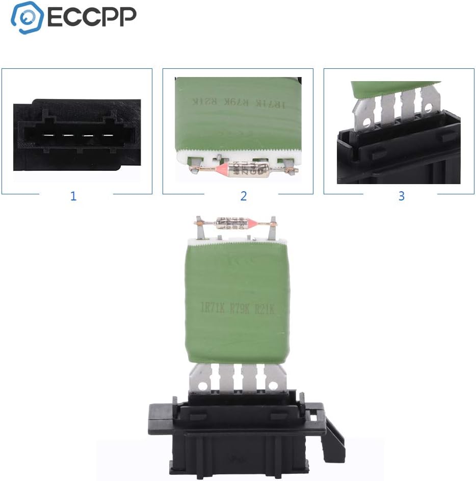 Heater Blower Motor Fan Resistor – AC Replacement Part for 2003–2006 Dodge Sprinter 2500 & 3500, 2004–2006 Mercedes-Benz Sprinter - KUDUPARTS