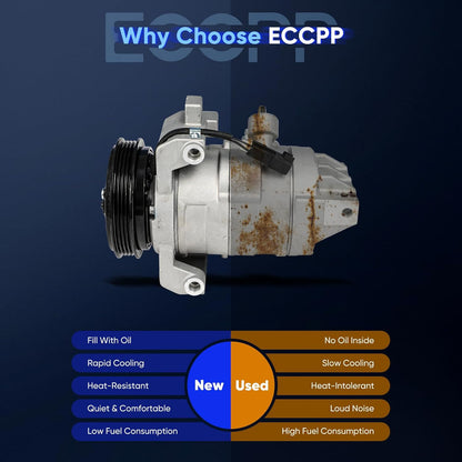 AC Compressor with Clutch – Compatible with Ford Mustang 3.7L (2015-2017)