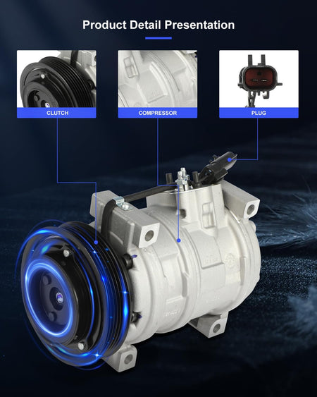AC Compressor Compatible with Jeep Liberty 2.8L 2005-2006 – Fast Cooling - KUDUPARTS