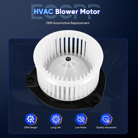 HVAC AC Heater Blower Motor with Fan Cage for 2004-2007 Buick Rainier, 2002-2009 Chevrolet Trailblazer, 2002-2006 Chevrolet Trailblazer EXT - KUDUPARTS