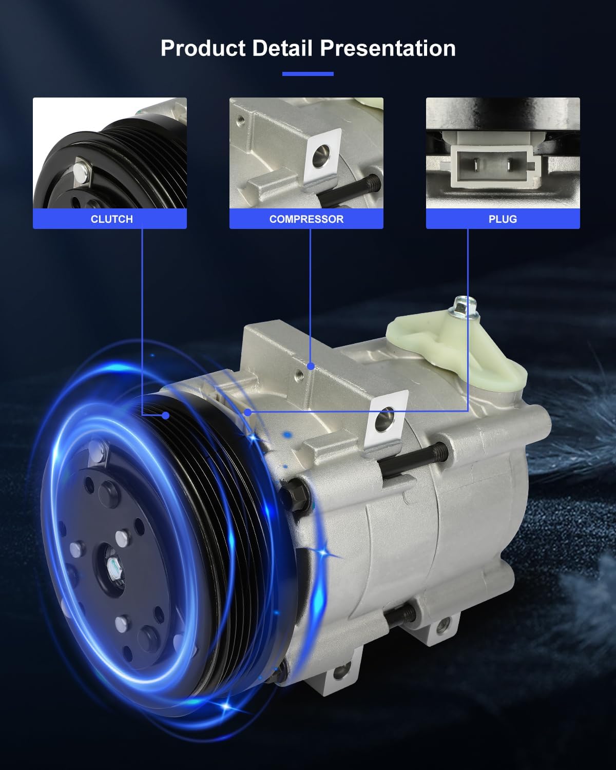 AC Compressor Fast Cooling – Compatible with Ford Escape & Mazda Tribute 3.0L (2001-2007) - KUDUPARTS