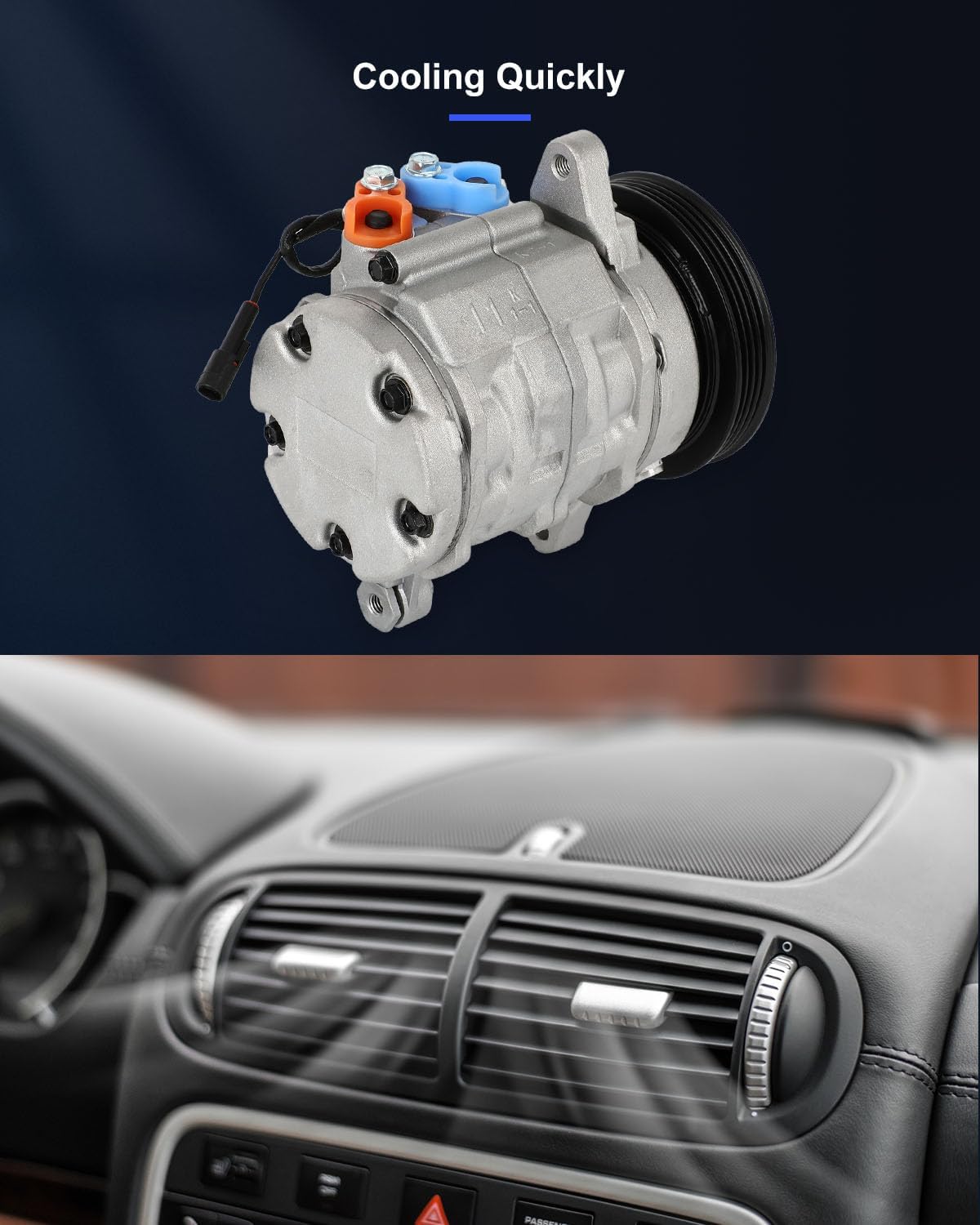 A/C Compressor with Clutch – Fits Chevrolet Tracker & Suzuki Vitara 1.6L (1999-2002) - KUDUPARTS