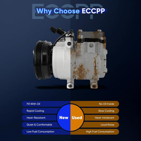 AC Compressor with Clutch for Kia Spectra 1.8L (2001-2004) – Fast Cooling - KUDUPARTS