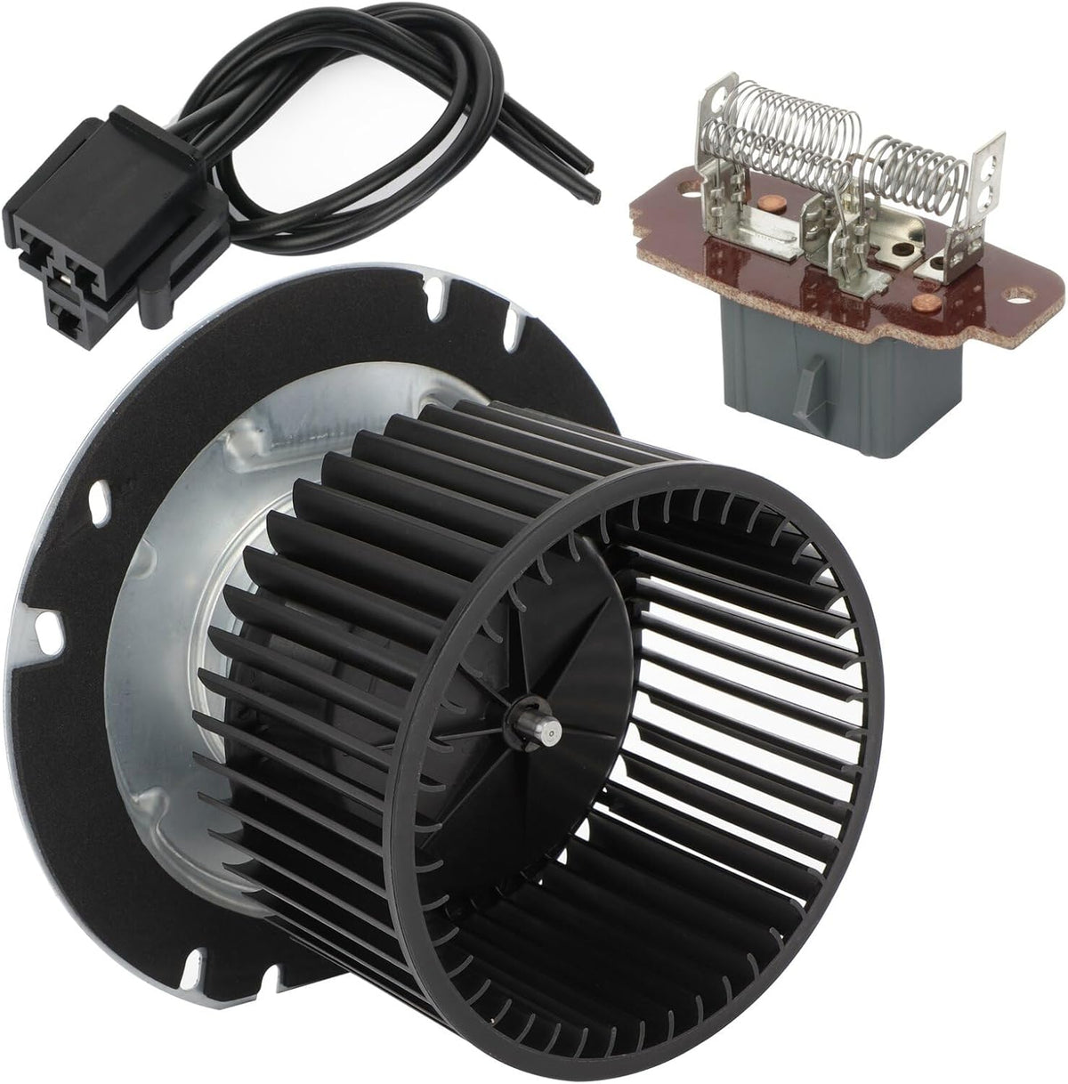 HVAC Blower Motor with Fan Cage & Resistor – Compatible with 1995–1997 Ford Ranger | OEM Replacements 700150, F57Z19805B, F0TZ18504A | Heater Blower Motor Assembly - KUDUPARTS