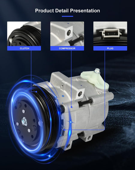AC Compressor Fast Cooling – 1997-2006 Ford F-150 4.2L, 6 Groove FS10 Air Conditioning Compressor - KUDUPARTS