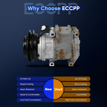 AC Compressor with Clutch – Compatible with 1993-1997 Lexus LX450 & Toyota Land Cruiser 4.5L – Fast Cooling